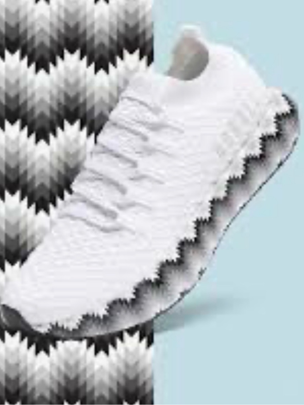 NOBULL White Knit Women's Athletic Sneaker with Textured Sole